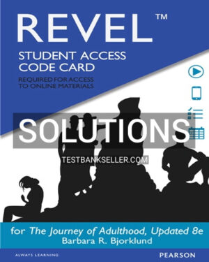 Solutions Manual for Journey of Adulthood 8th Edition Bjorklund