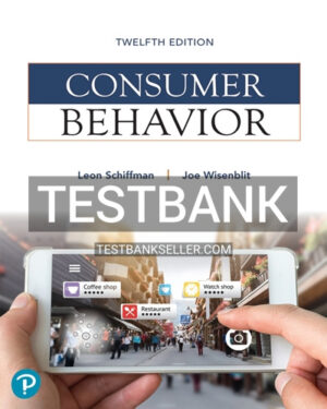 Test Bank for Consumer Behavior 12th Edition Schiffman