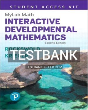 Test Bank for Interactive Developmental Mathematics 2nd Edition Rockswold