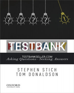 Test Bank for Philosophy Asking Questions--Seeking Answers 1st Edition Stich