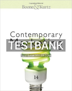 Test Bank for Principles of Contemporary Marketing 14th Edition Kurtz