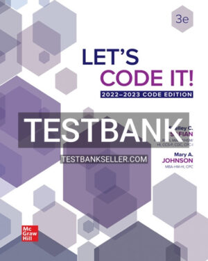 Test Bank for Lets Code It! 2022 2023 Code Edition 3rd Edition Safian