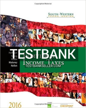 Test Bank for South-Western Federal Taxation 2016 Individual Income Taxes 39th Edition Hoffman