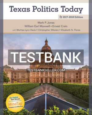 Test Bank for Texas Politics Today 2017 2018 18th Edition Jones