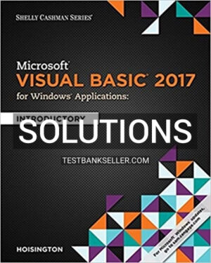 Solutions Manual for Microsoft Visual Basic 2017 for Windows Applications Introductory 1st Edition Hoisington