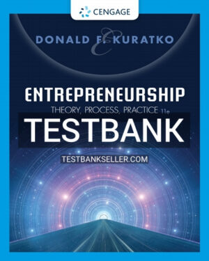 Test Bank for Entrepreneurship Theory Process Practice 11th Edition Kuratko