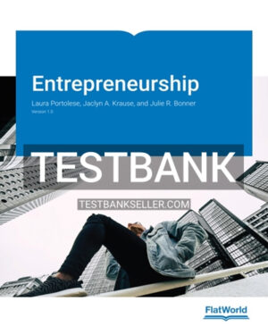 Test Bank for Entrepreneurship Version 1 1st Edition Portolese