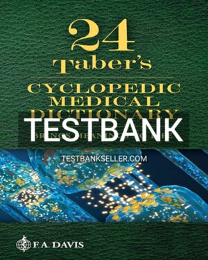 Test Bank for Taber's Cyclopedic Medical Dictionary 3rd Edition Venes